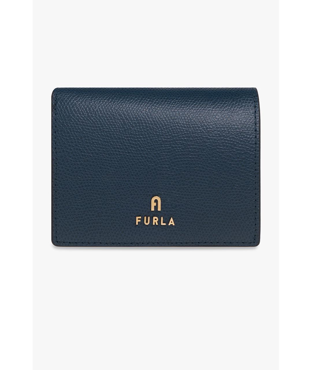 FURLA Темно-синий кожаный кошелек, фото 7