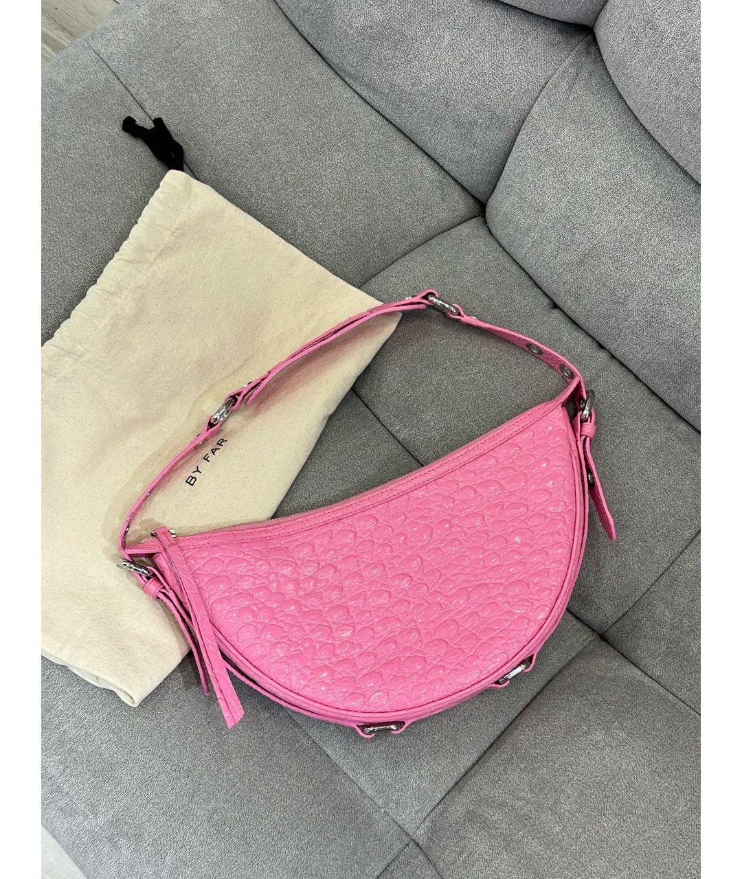 BY FAR Розовая сумка с короткими ручками, фото 6