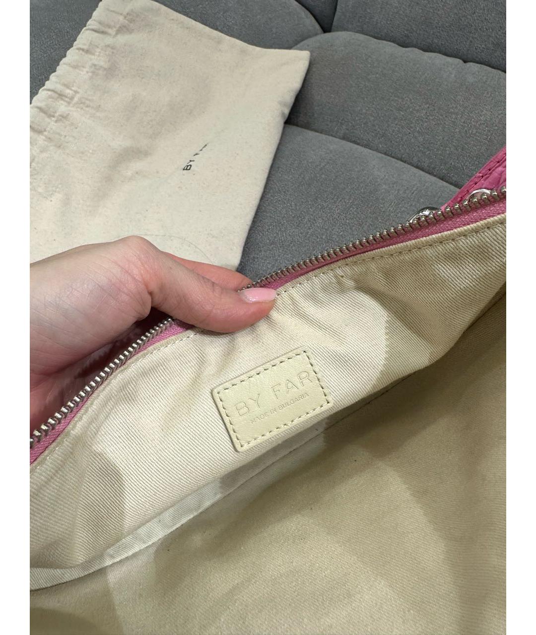 BY FAR Розовая сумка с короткими ручками, фото 5