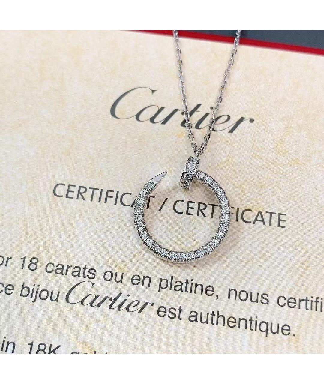 CARTIER Серебряное колье из белого золота, фото 4