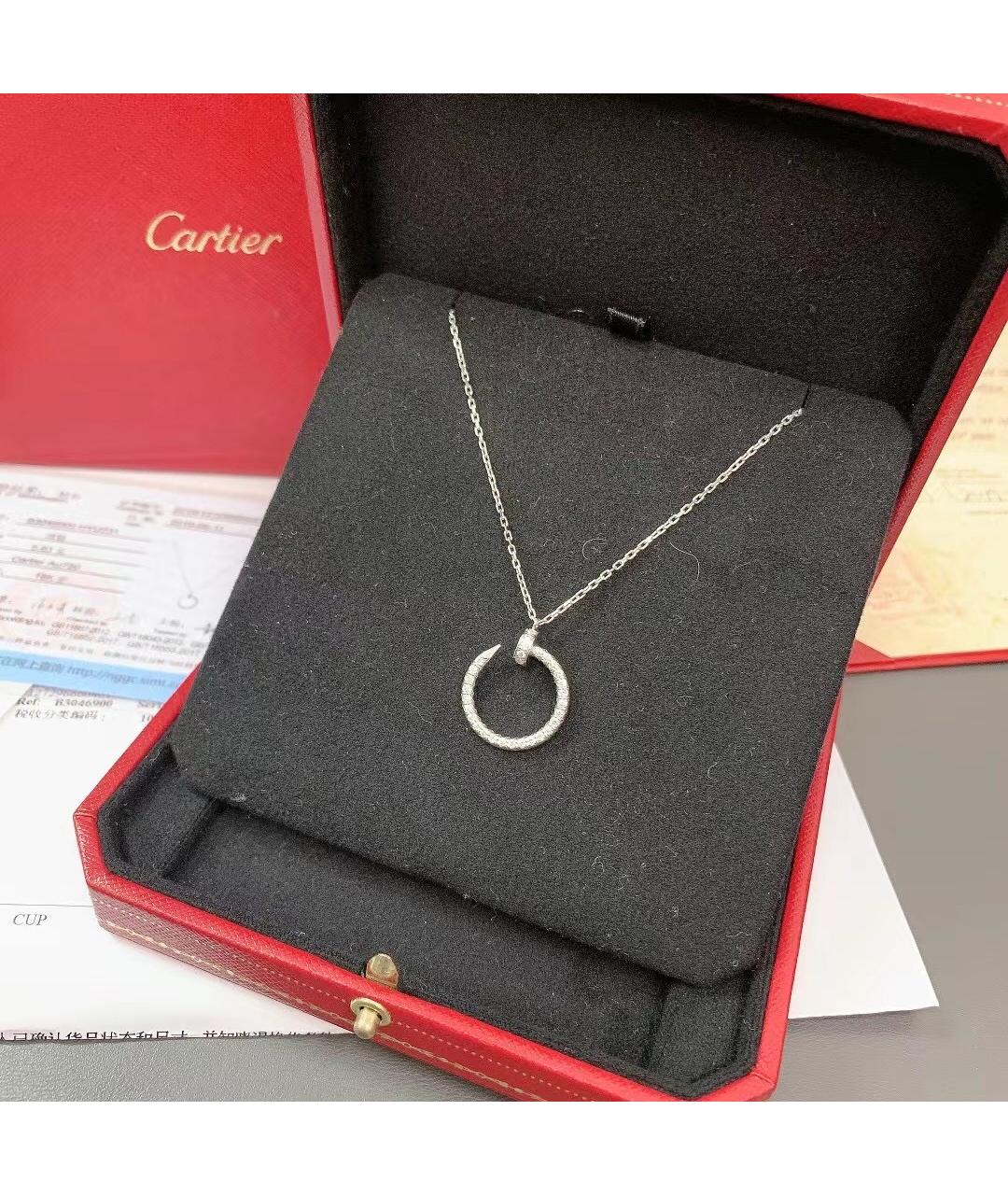 CARTIER Серебряное колье из белого золота, фото 3