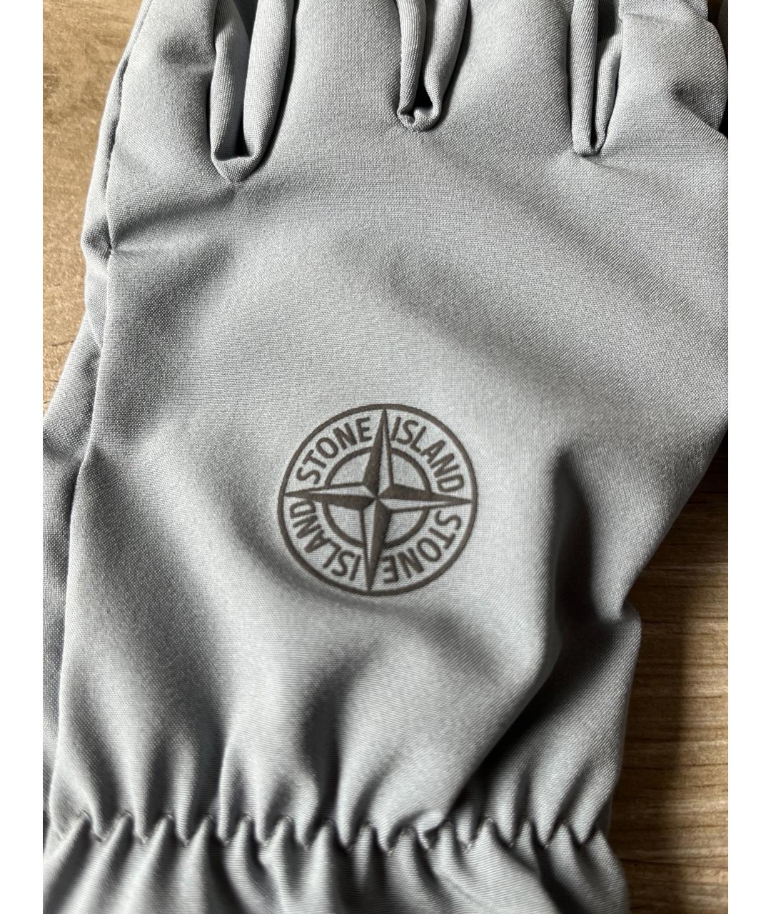 STONE ISLAND Серые перчатки, фото 4