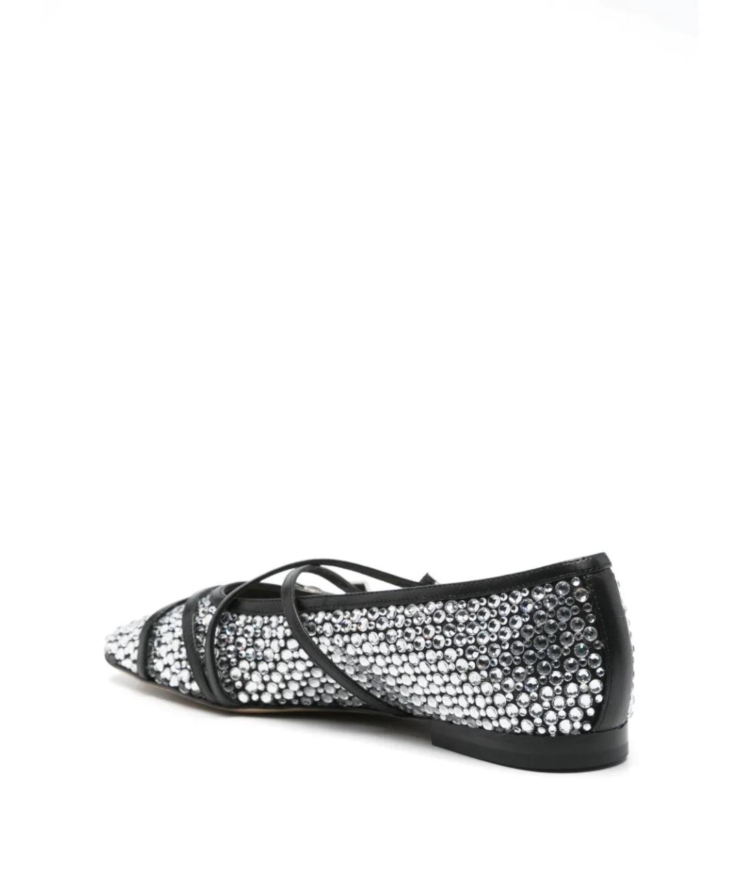 MACH&MACH Серебряные кожаные балетки, фото 4