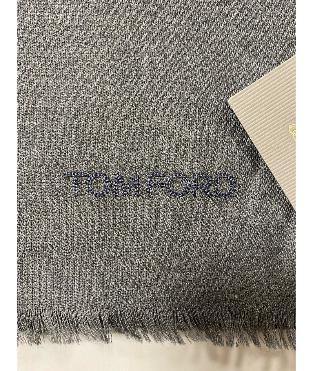 TOM FORD Серый кашемировый шарф, фото 2