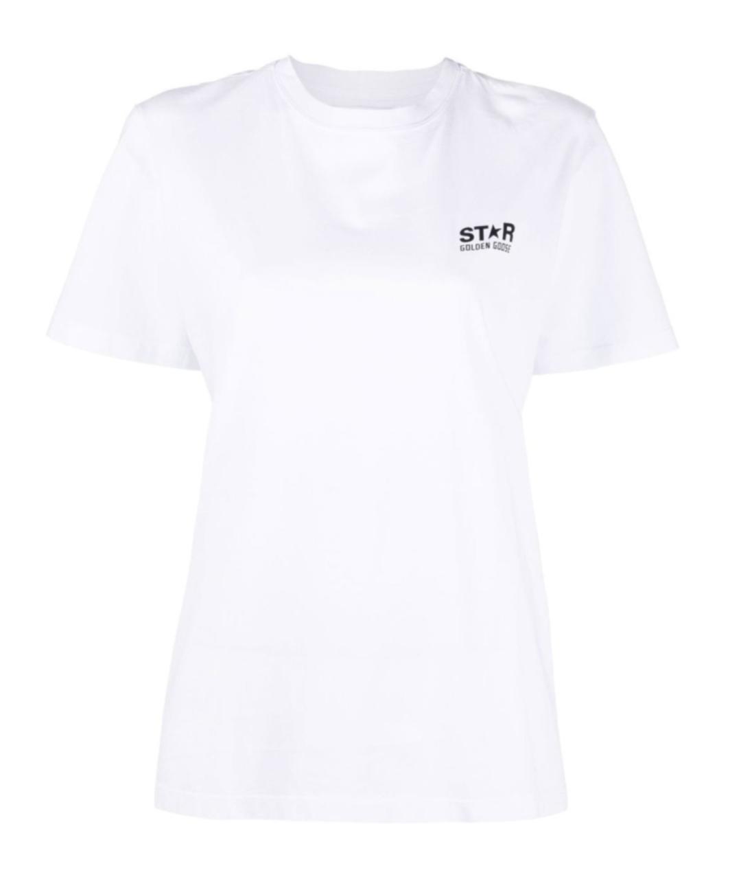 GOLDEN GOOSE DELUXE BRAND Белая хлопковая футболка, фото 1