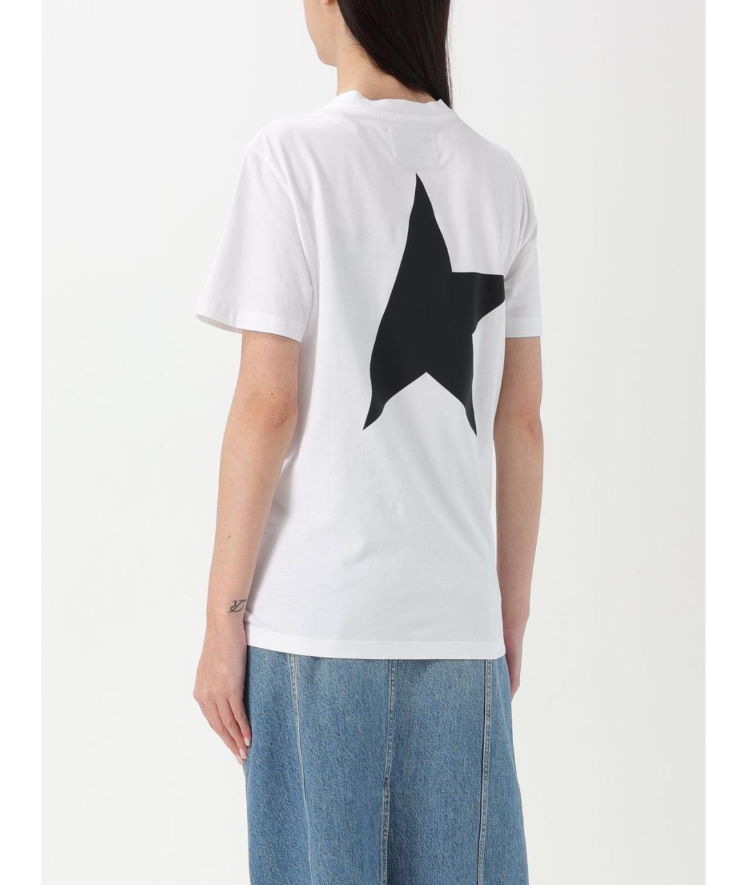 GOLDEN GOOSE DELUXE BRAND Белая хлопковая футболка, фото 3