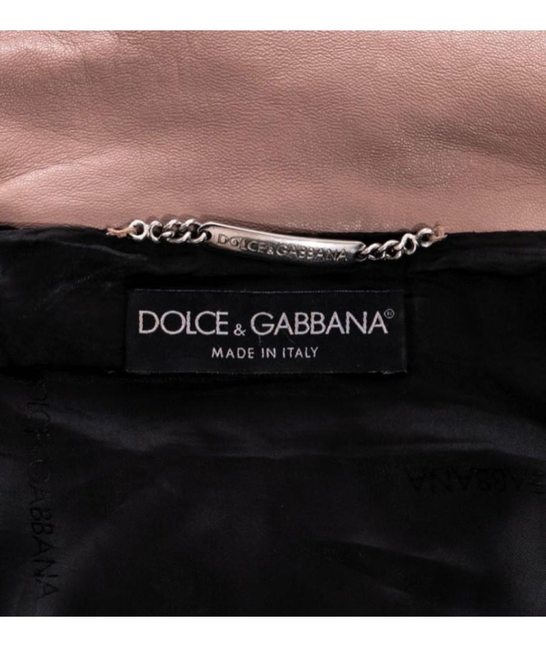 DOLCE&GABBANA Бежевая кожаная куртка, фото 7