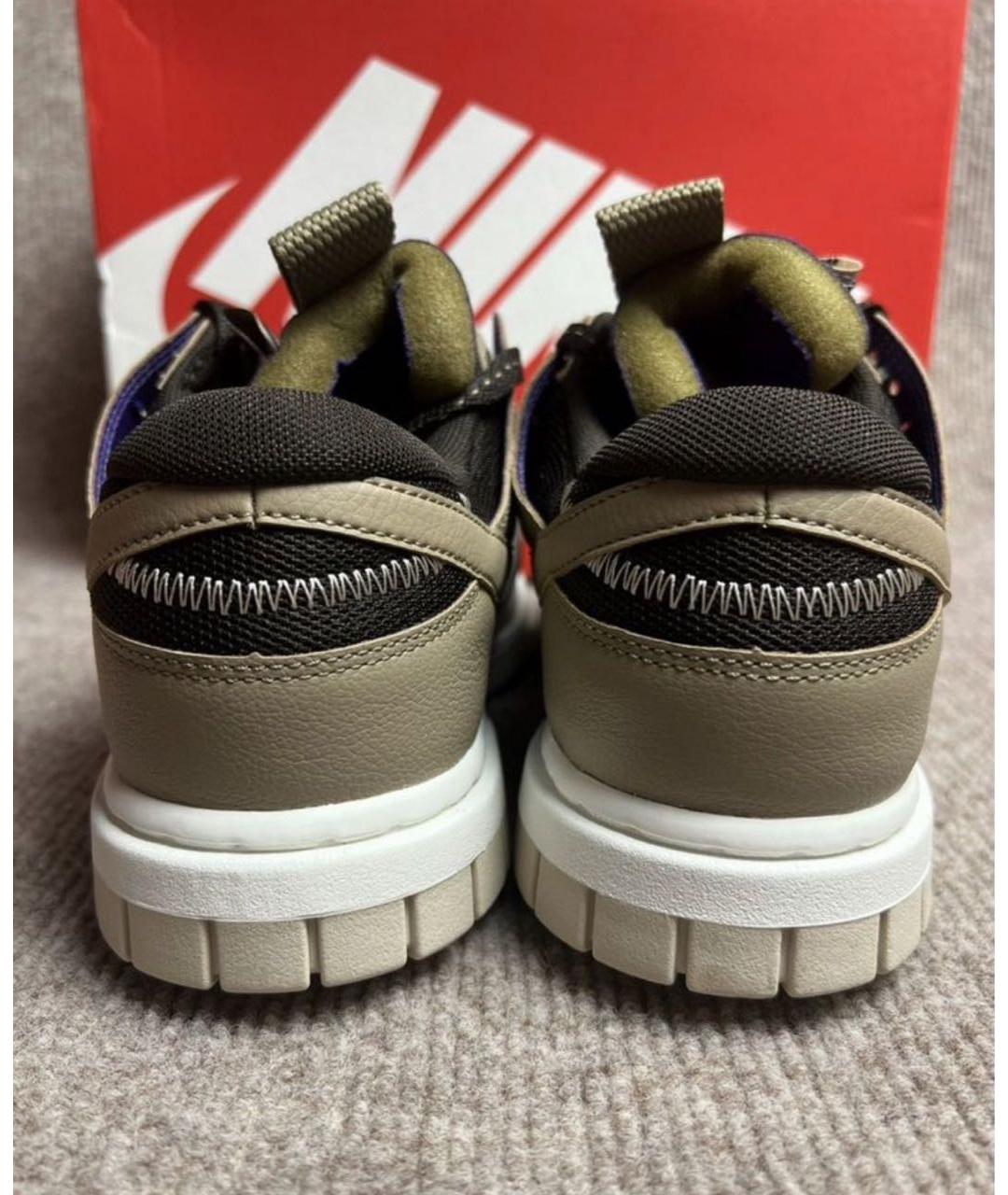 NIKE Бежевые текстильные низкие кроссовки / кеды, фото 7