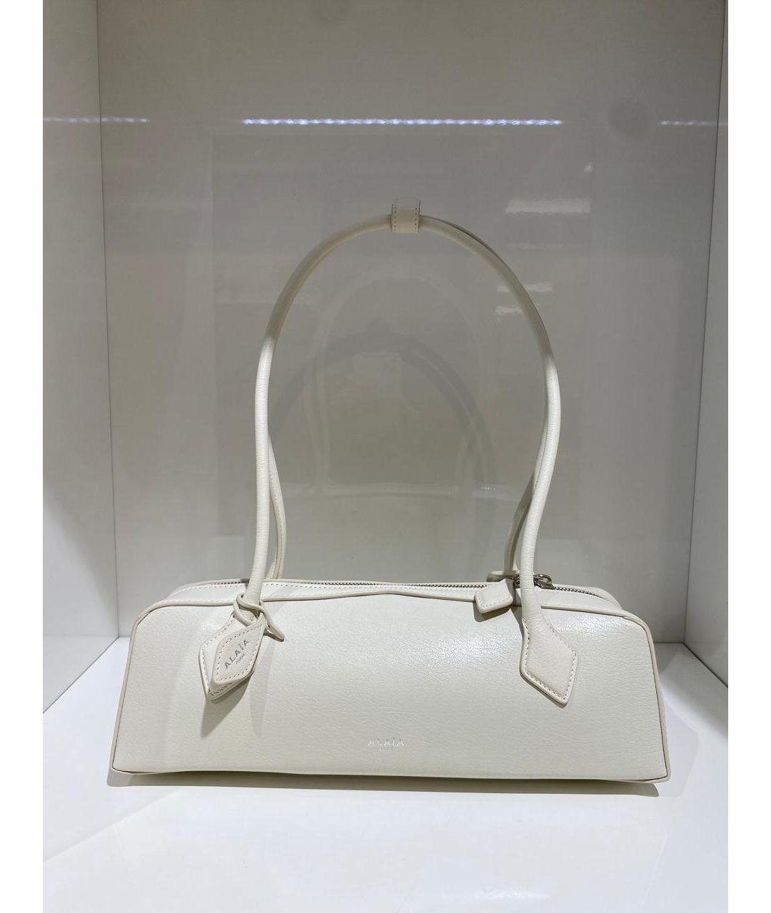 ALAIA Бежевая кожаная сумка через плечо, фото 3