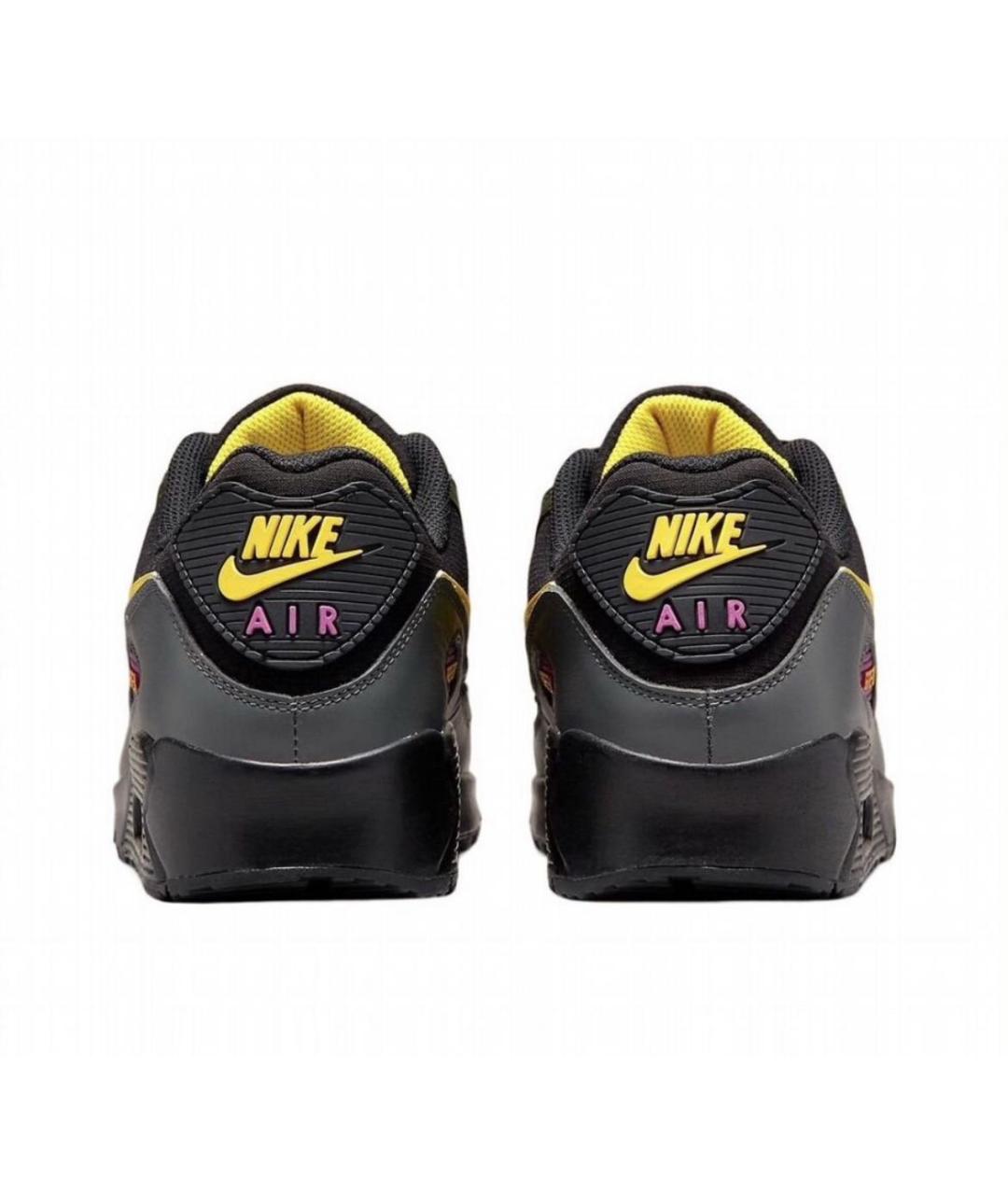 NIKE Черные кожаные низкие кроссовки / кеды, фото 4