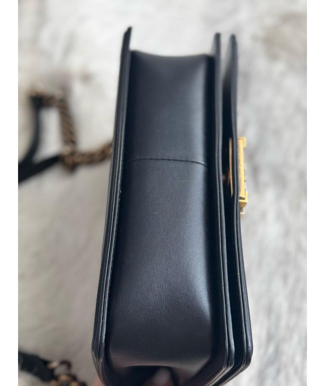 CHANEL Черная кожаная сумка через плечо, фото 8