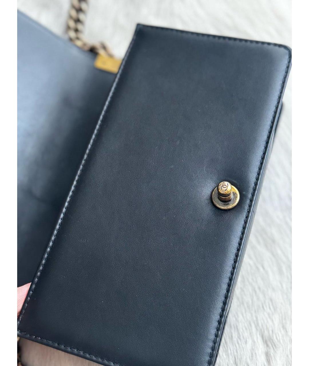 CHANEL Черная кожаная сумка через плечо, фото 6