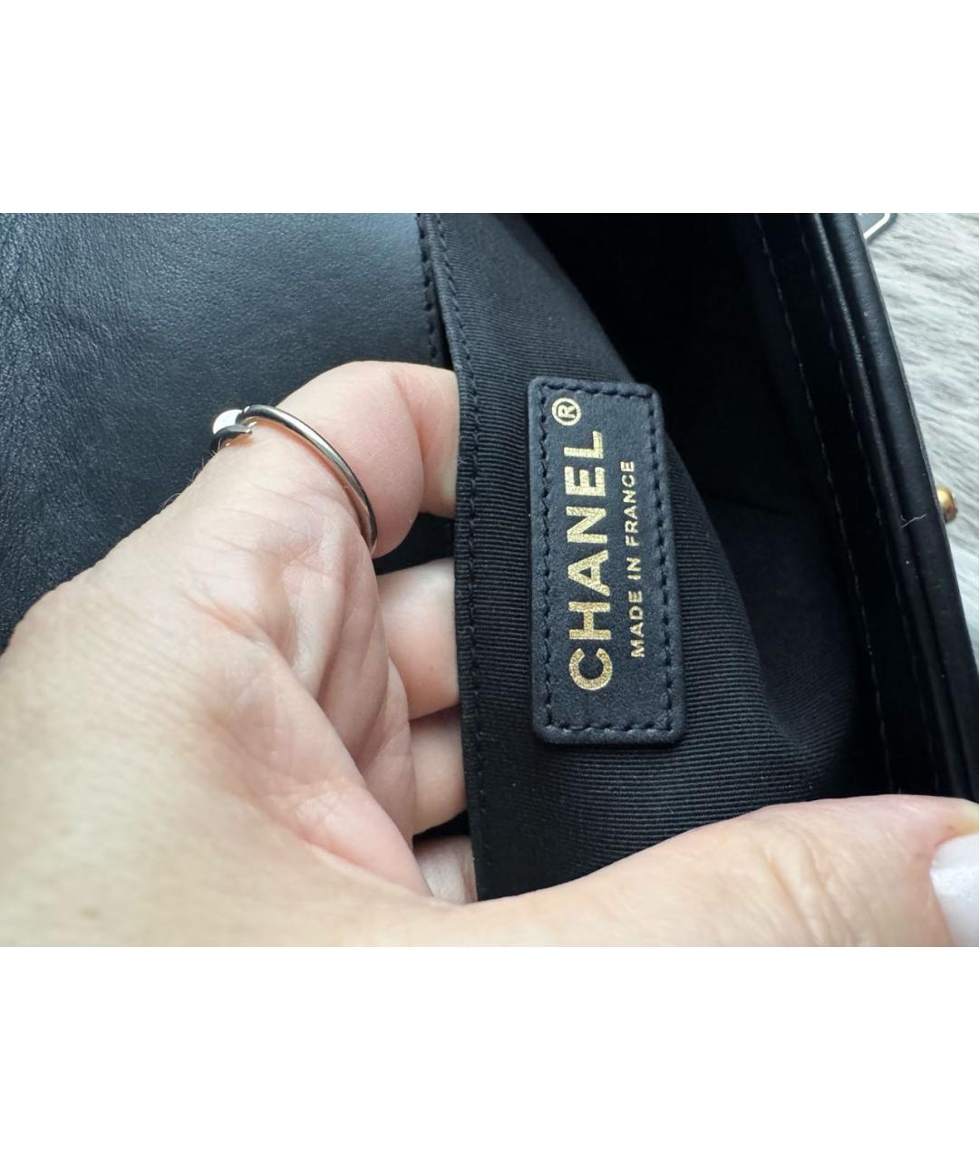 CHANEL Черная кожаная сумка через плечо, фото 5