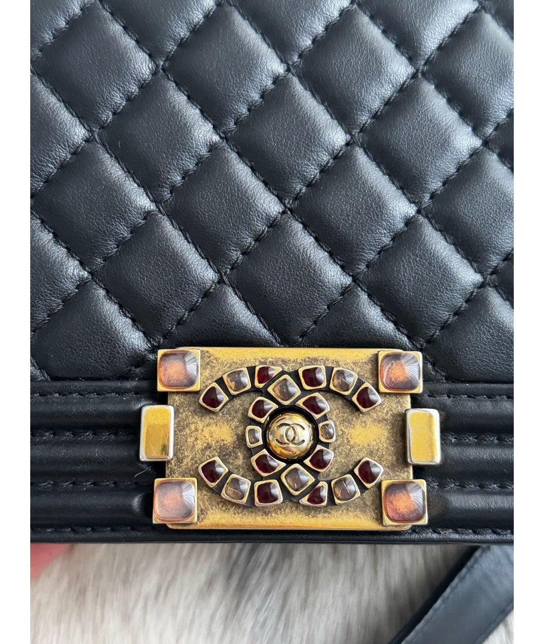 CHANEL Черная кожаная сумка через плечо, фото 7