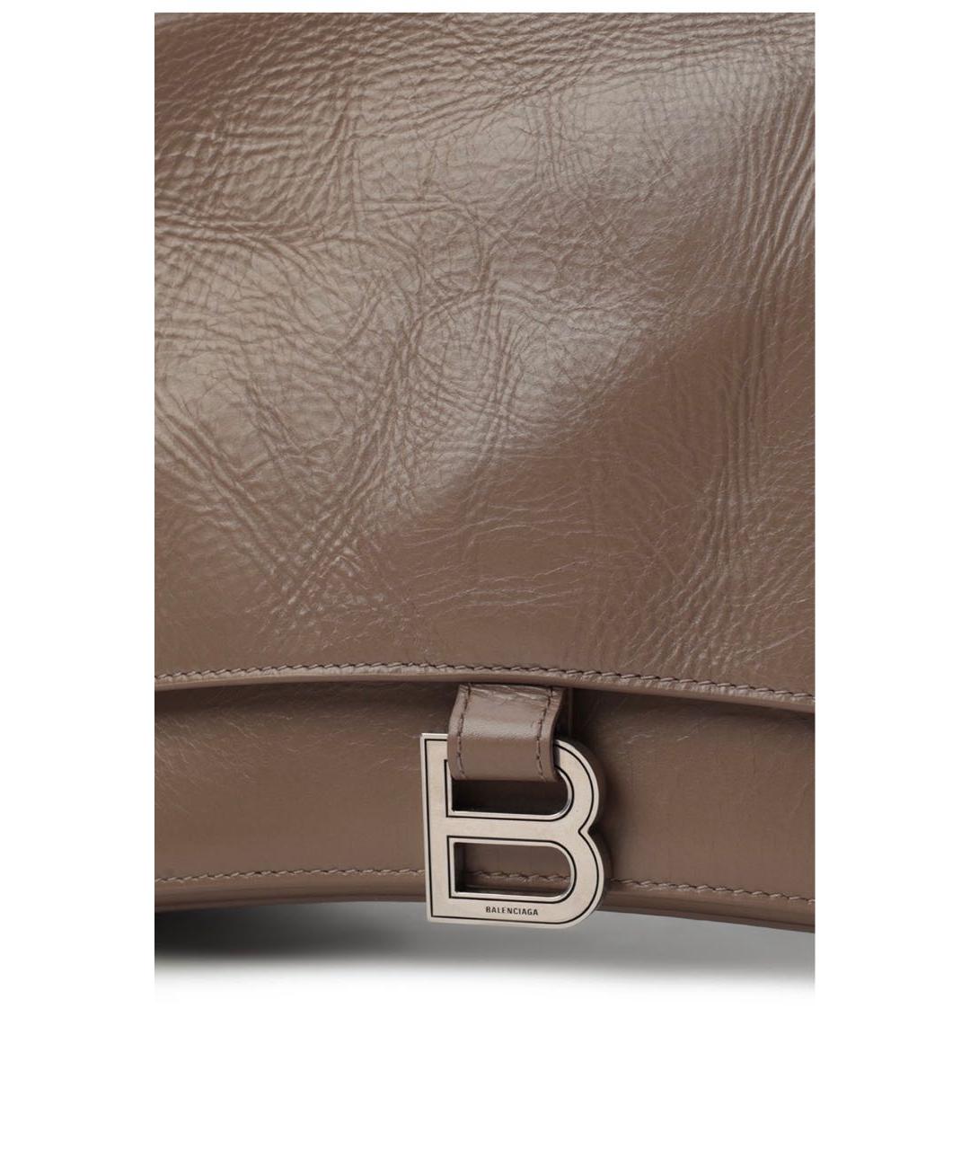 BALENCIAGA Бежевая кожаная сумка через плечо, фото 4