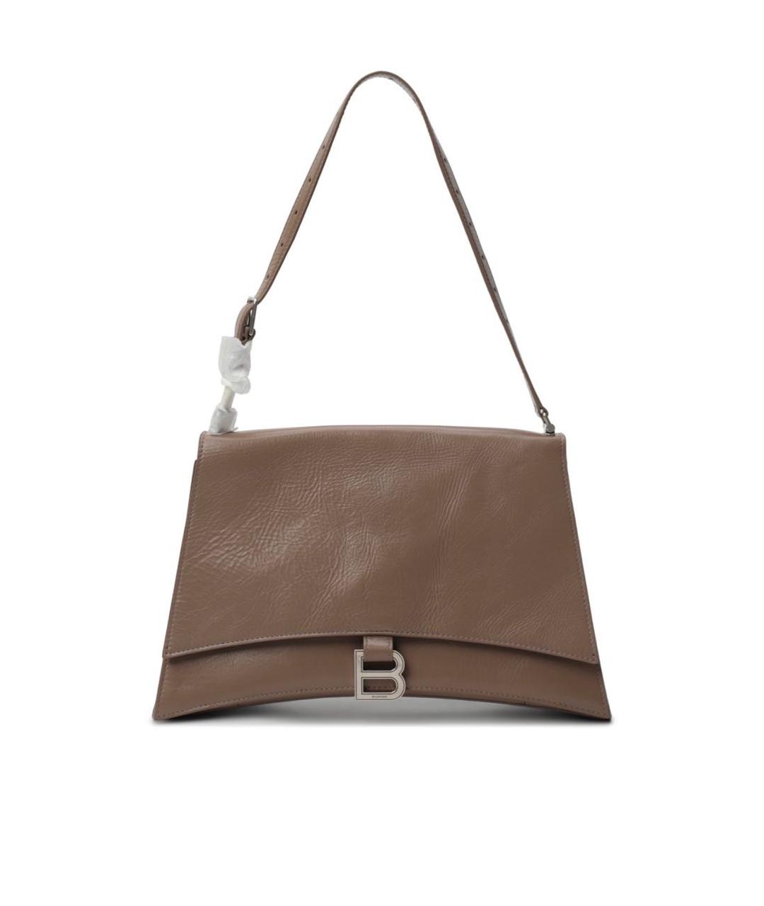 BALENCIAGA Бежевая кожаная сумка через плечо, фото 1