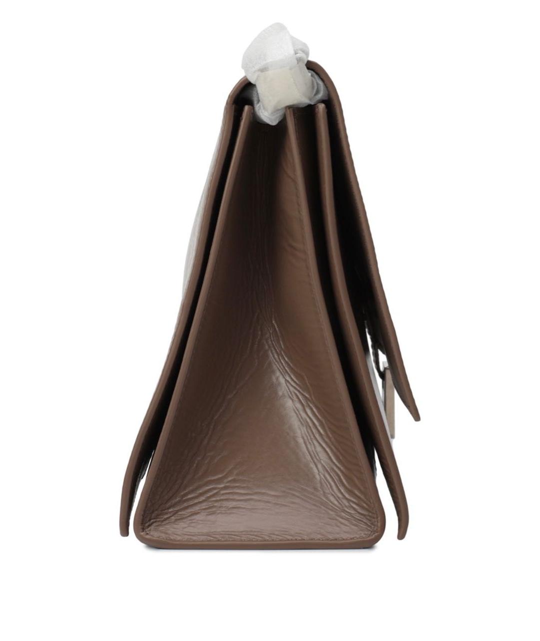 BALENCIAGA Бежевая кожаная сумка через плечо, фото 6