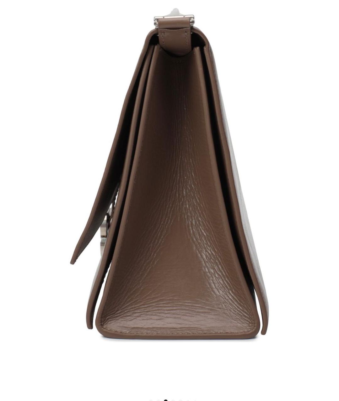 BALENCIAGA Бежевая кожаная сумка через плечо, фото 5