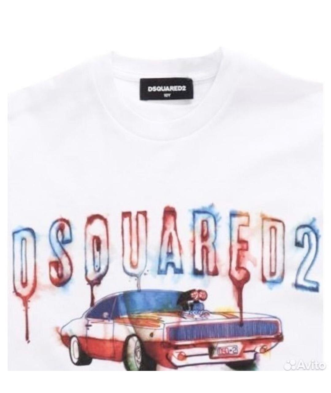 DSQUARED2 Белая хлопковая детская футболка, фото 3