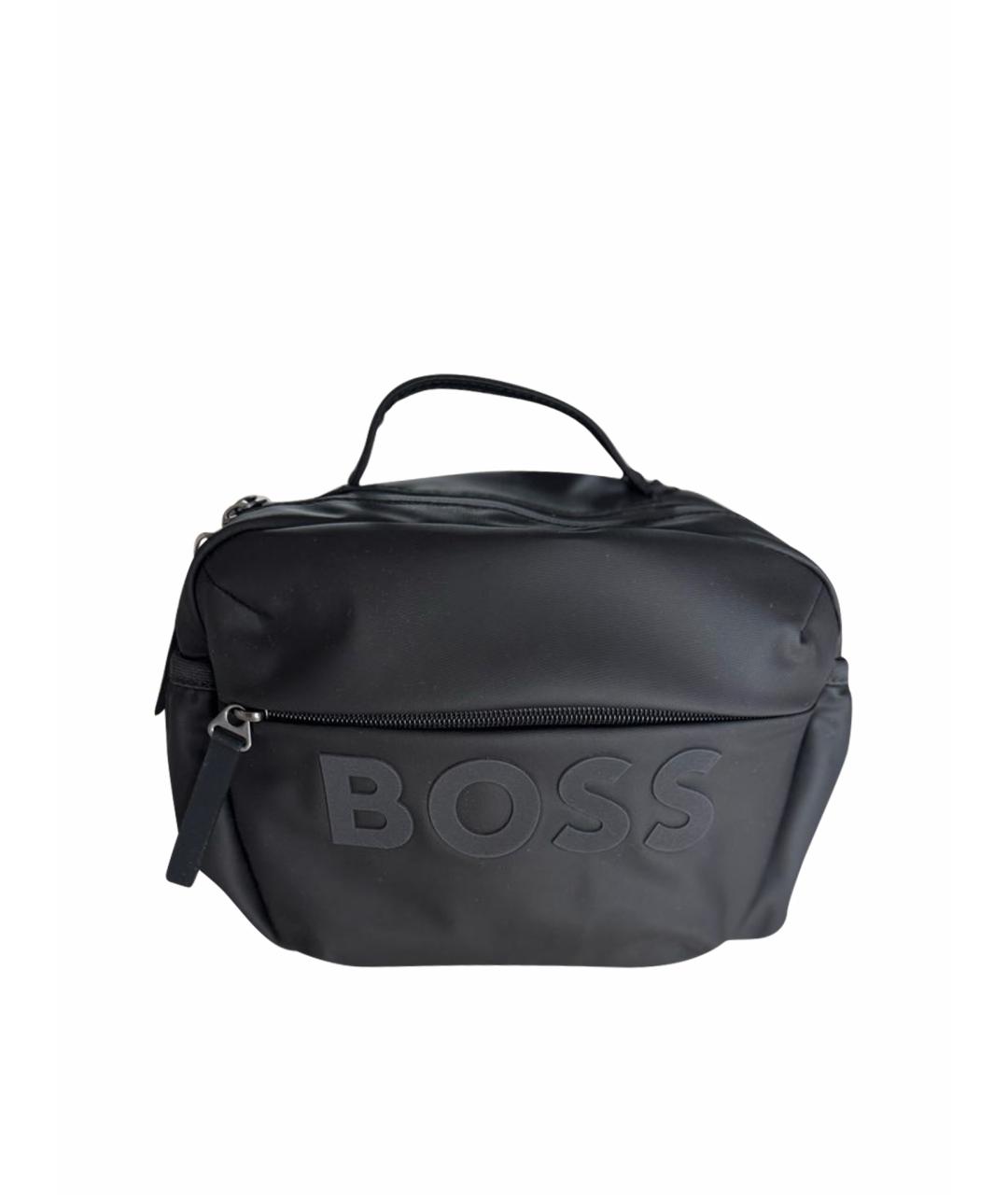 HUGO BOSS Черная деним поясная сумка, фото 1