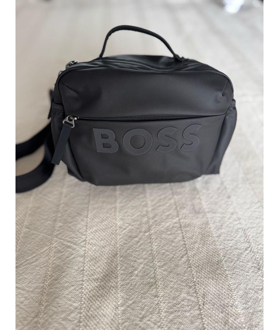 HUGO BOSS Черная деним поясная сумка, фото 5