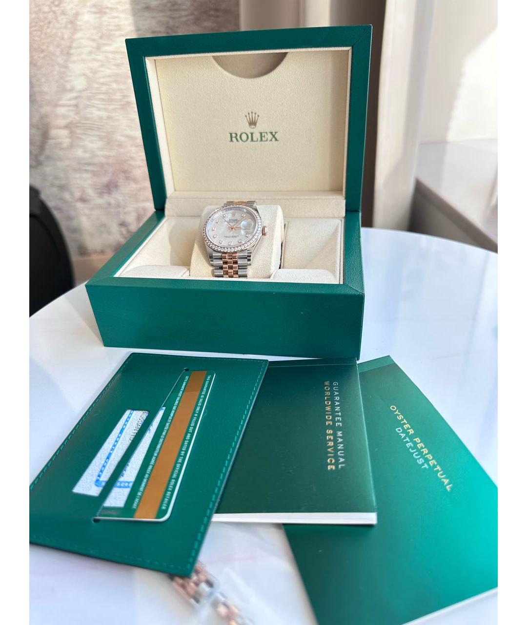 ROLEX Серебряные часы из розового золота, фото 3