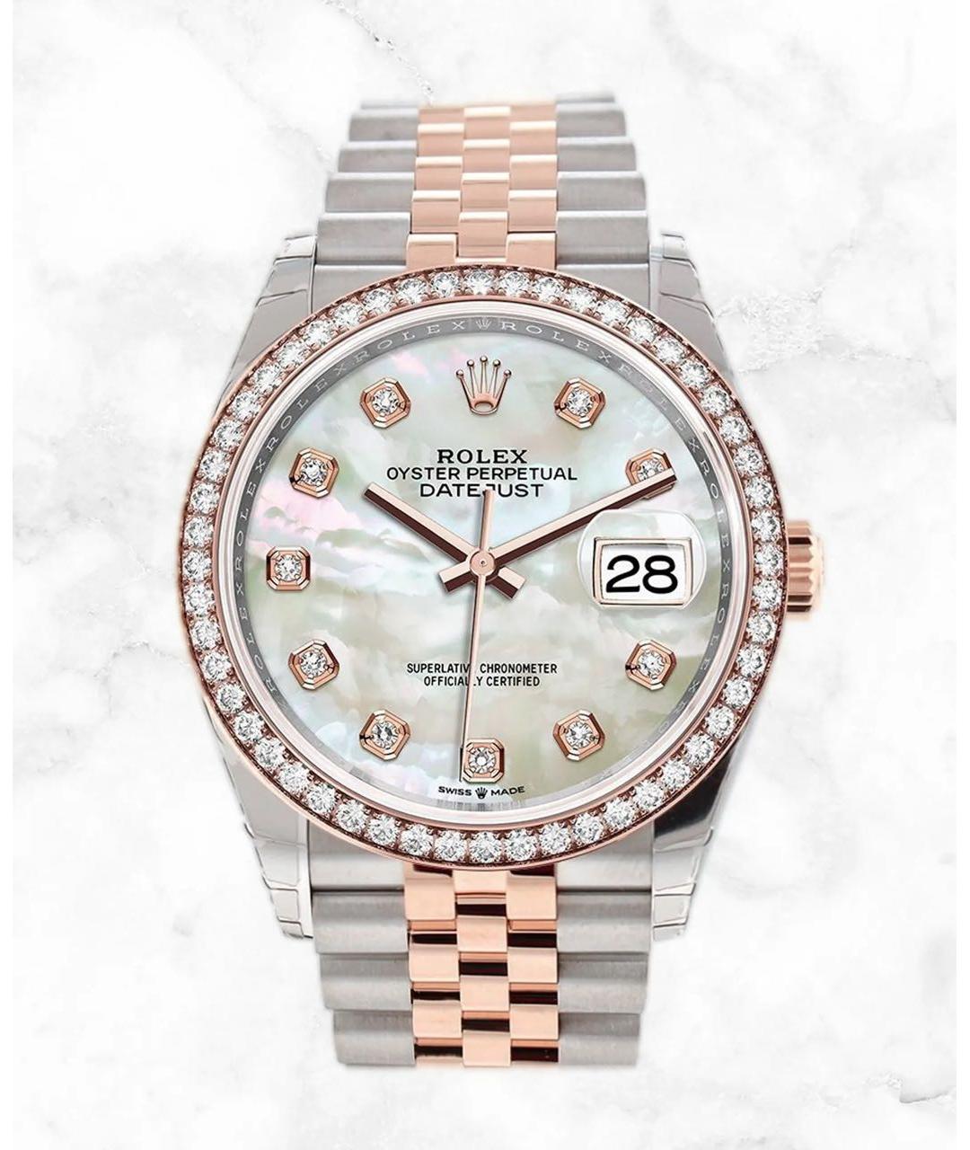 ROLEX Серебряные часы из розового золота, фото 8