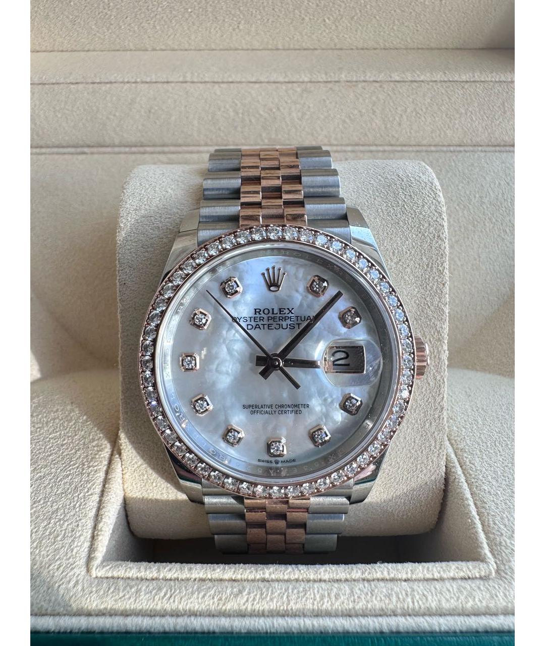 ROLEX Серебряные часы из розового золота, фото 5