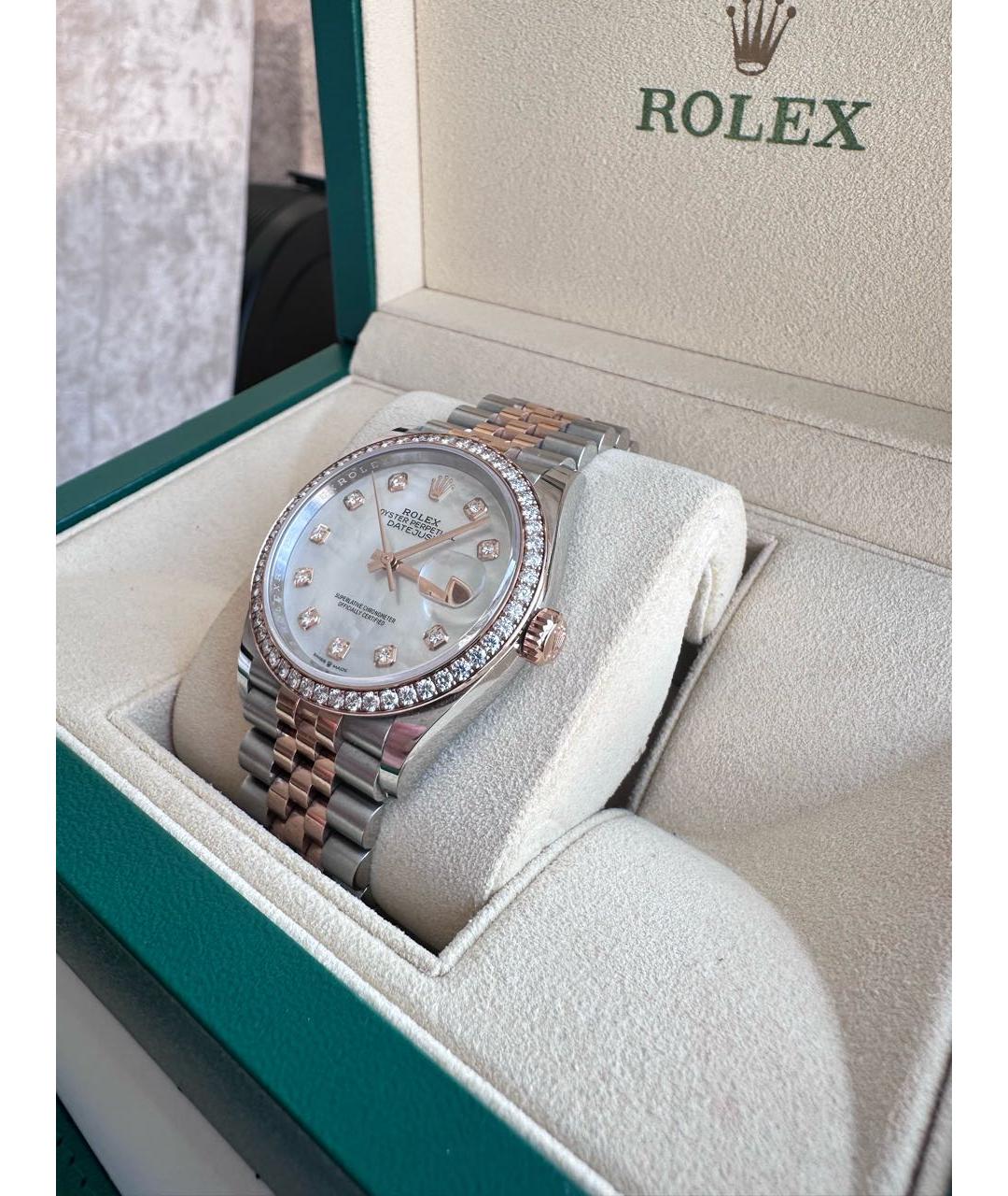 ROLEX Серебряные часы из розового золота, фото 4