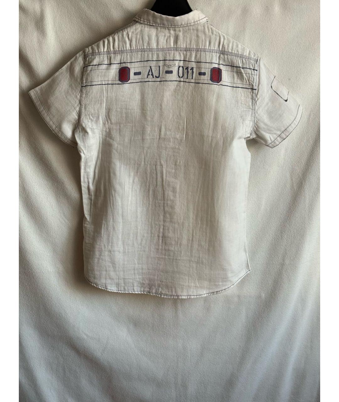 ARMANI JEANS Бежевая хлопковая кэжуал рубашка, фото 3