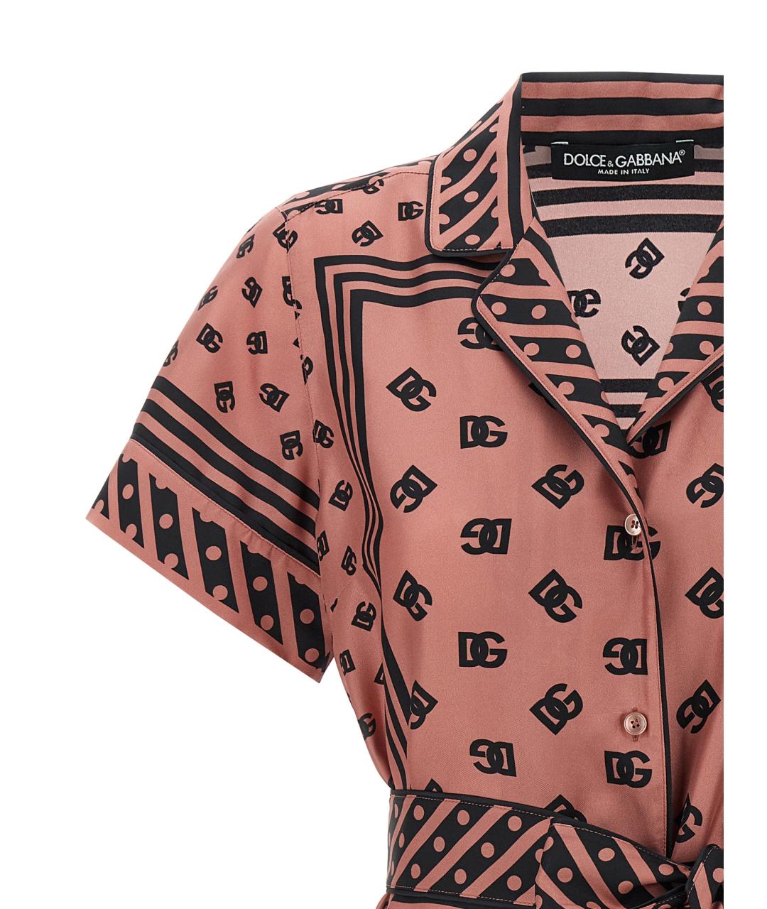 DOLCE&GABBANA Розовая шелковая блузы, фото 3
