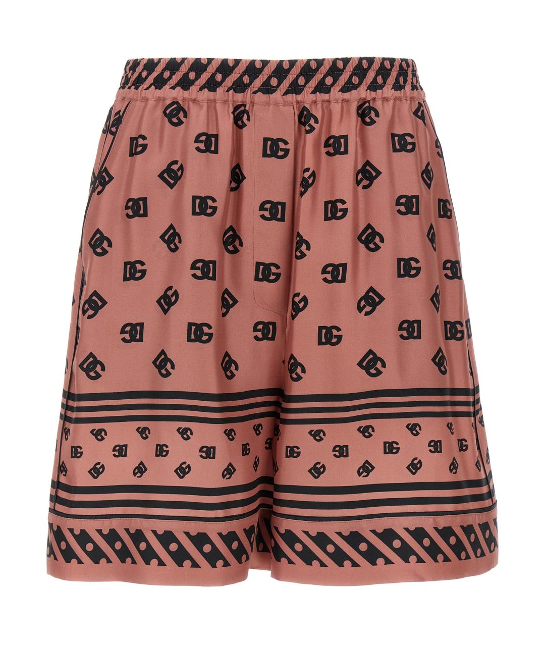 DOLCE&GABBANA Розовые шелковые шорты, фото 1