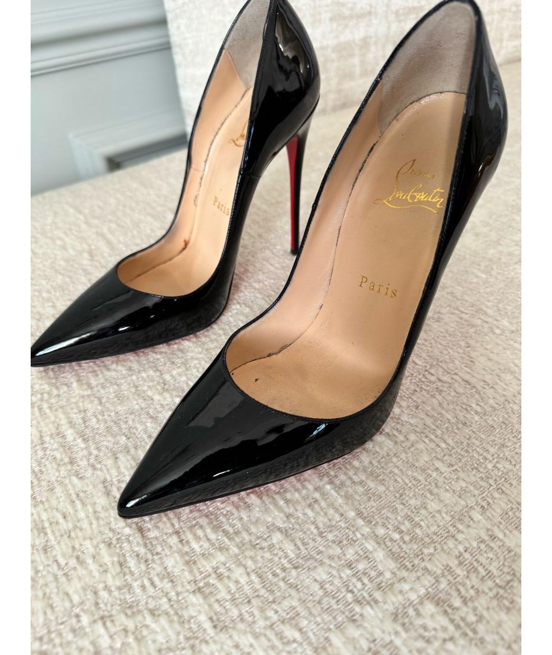 CHRISTIAN LOUBOUTIN Черные туфли из лакированной кожи, фото 4