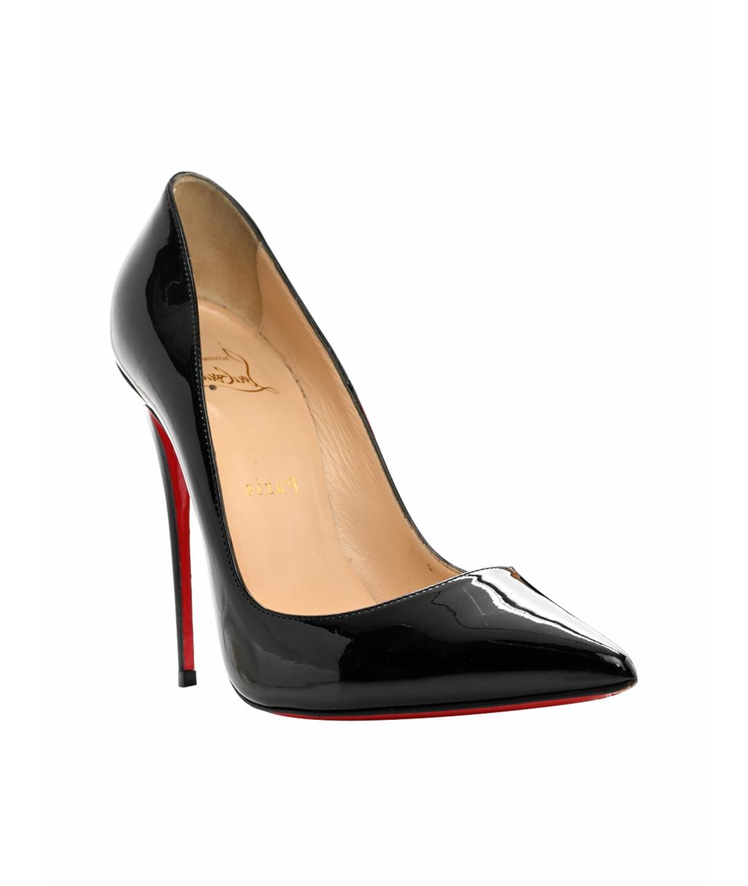 CHRISTIAN LOUBOUTIN Черные туфли из лакированной кожи, фото 1