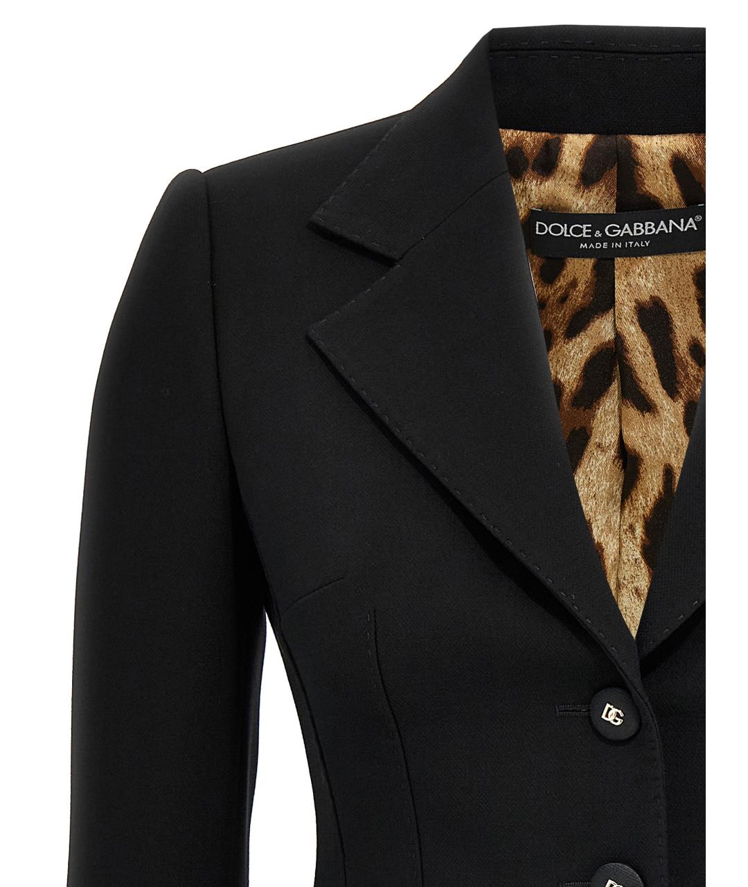 DOLCE&GABBANA Черный шерстяной жакет/пиджак, фото 3