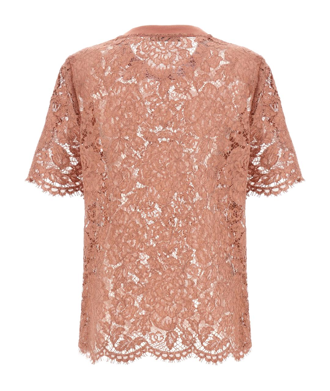 DOLCE&GABBANA Розовая вискозная футболка, фото 2