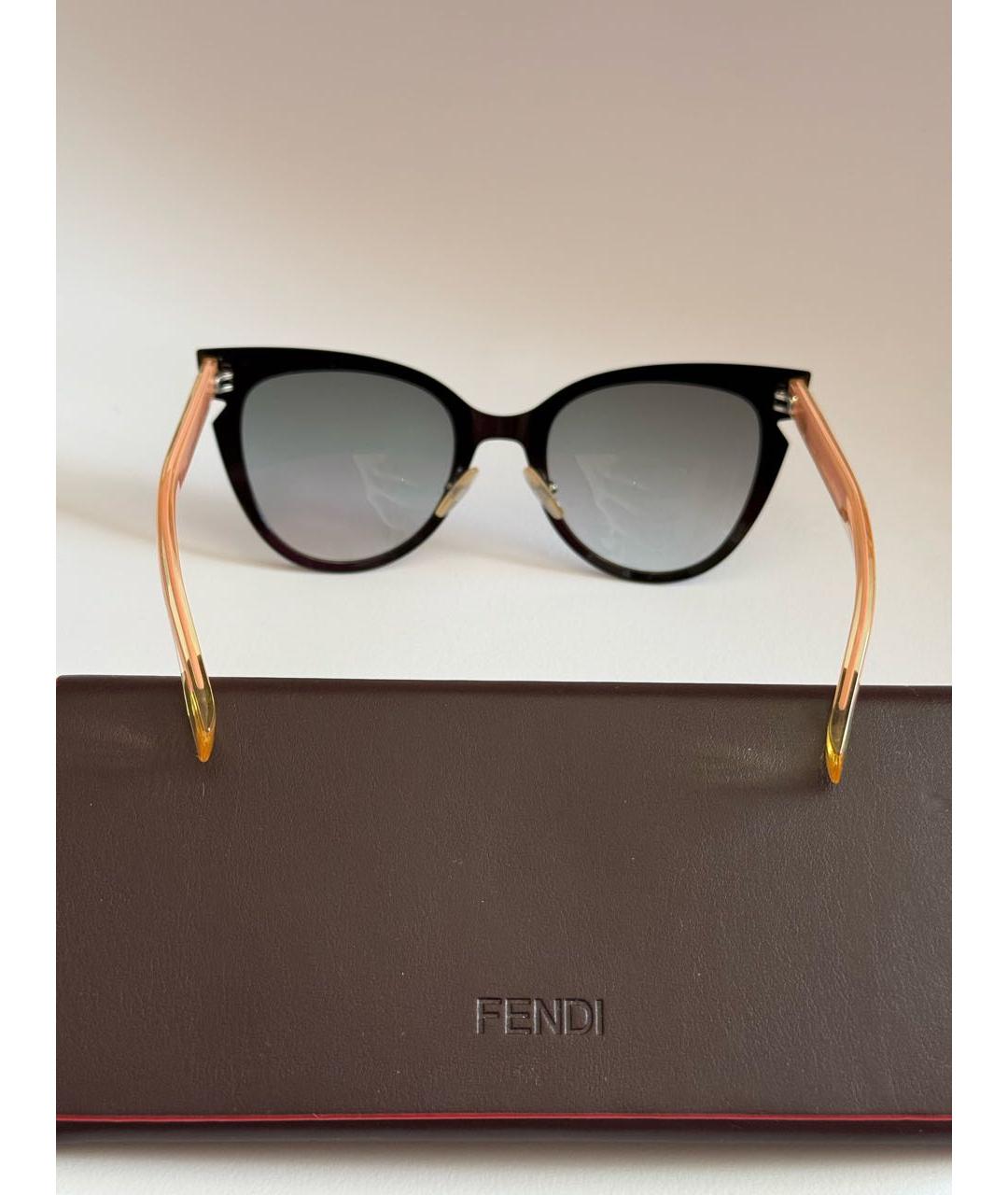 FENDI Черные солнцезащитные очки, фото 3