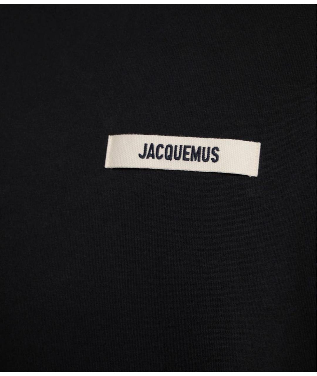 JACQUEMUS Черная хлопковая футболка, фото 3