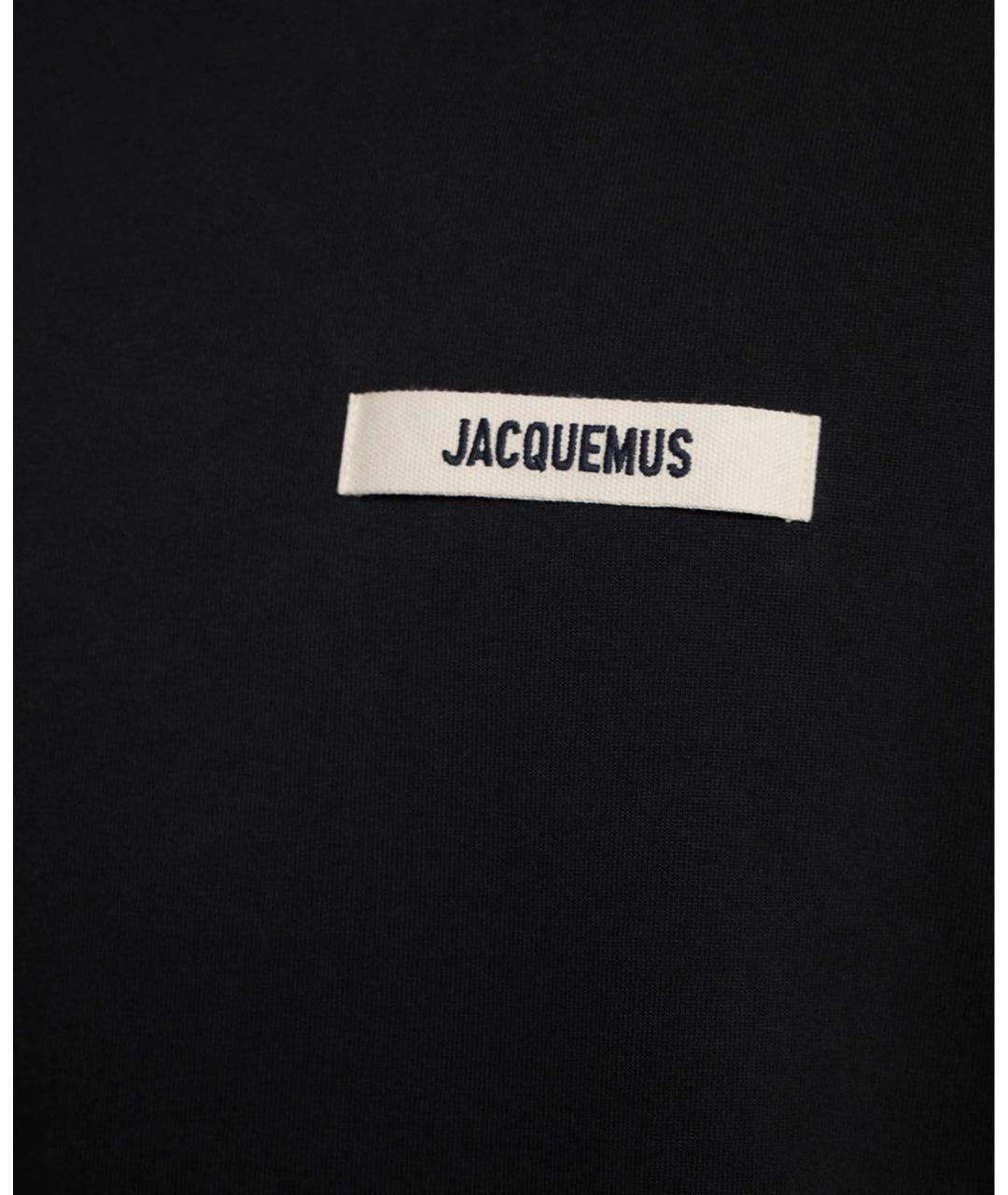 JACQUEMUS Черная хлопковая футболка, фото 2