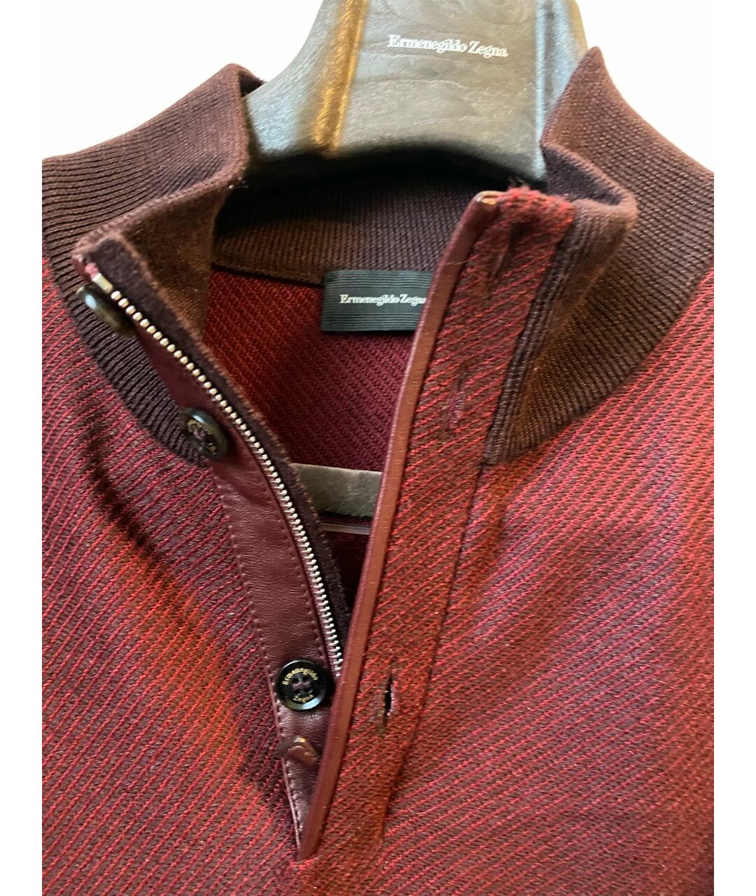 ZEGNA Бордовый шерстяной джемпер / свитер, фото 4