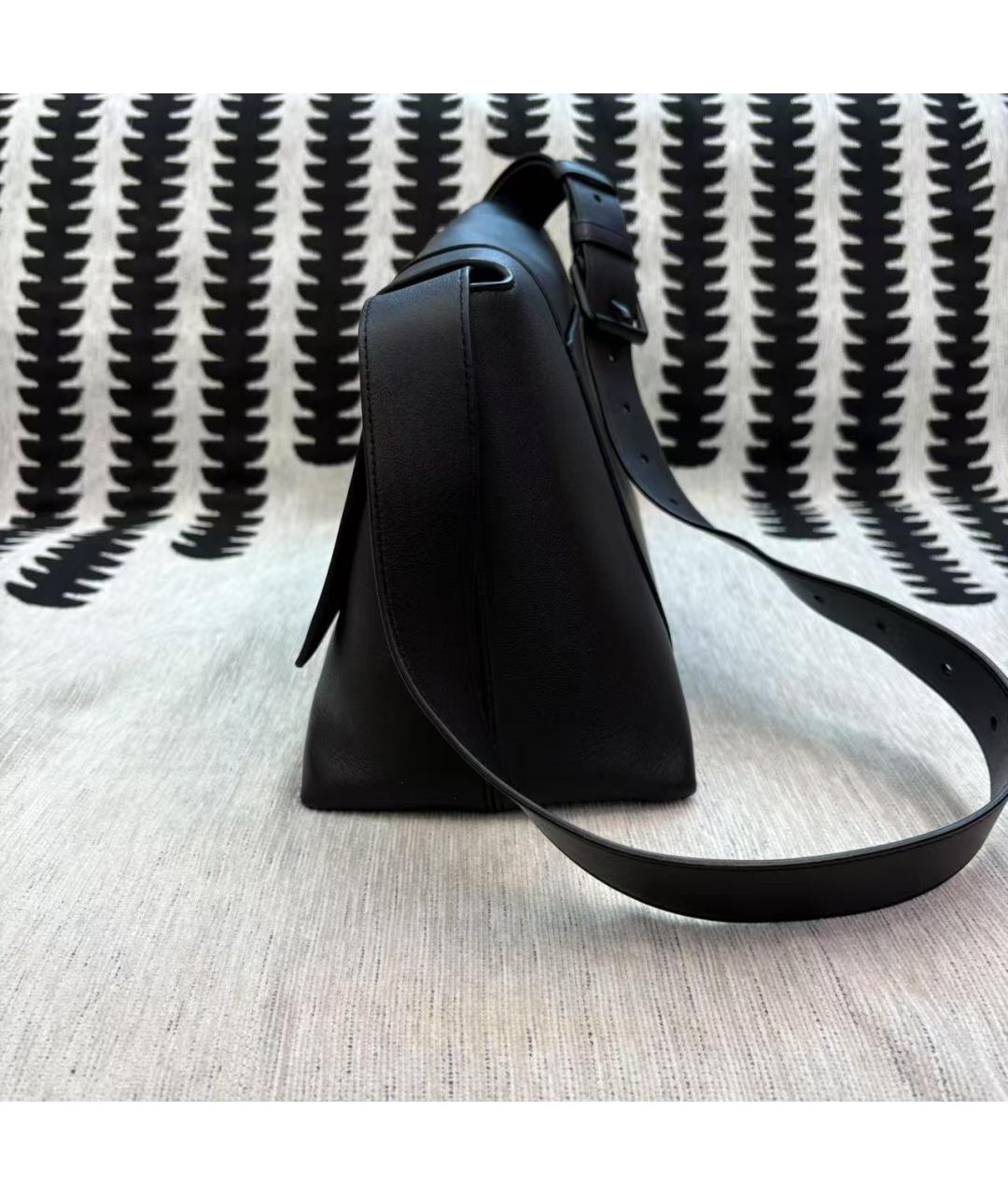 BALENCIAGA Черная кожаная сумка через плечо, фото 4