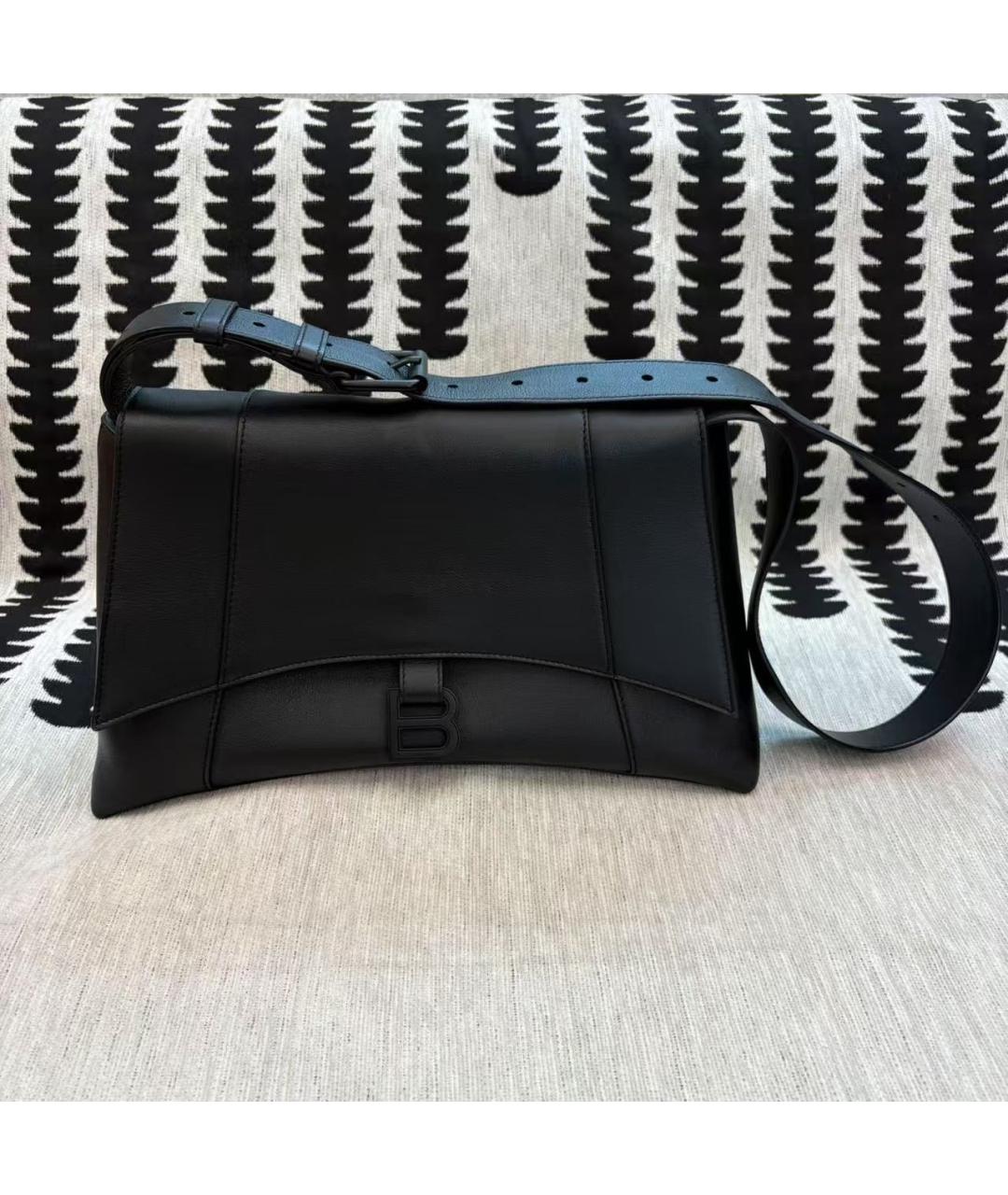 BALENCIAGA Черная кожаная сумка через плечо, фото 6