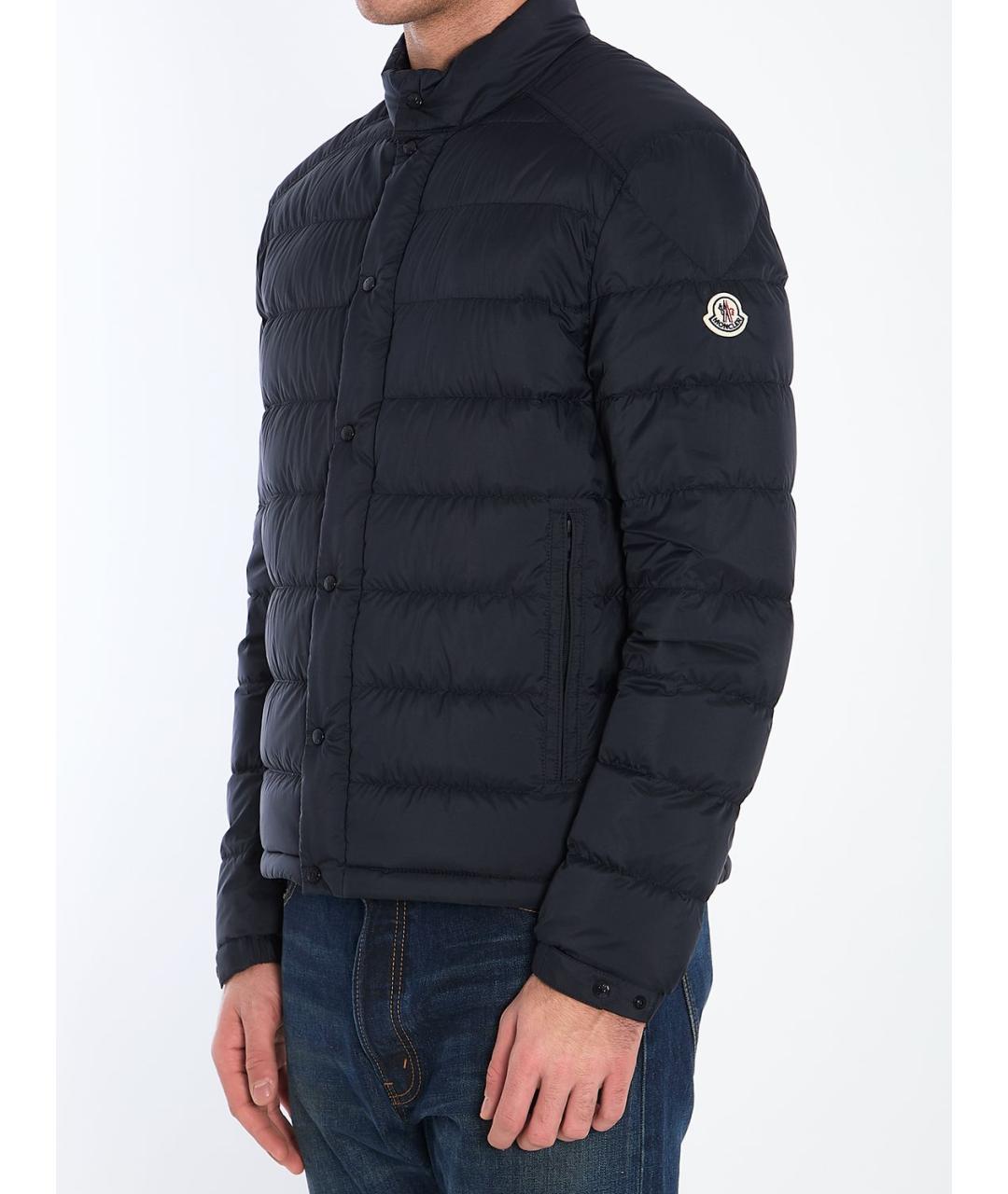 MONCLER Темно-синяя полиамидовая куртка, фото 2