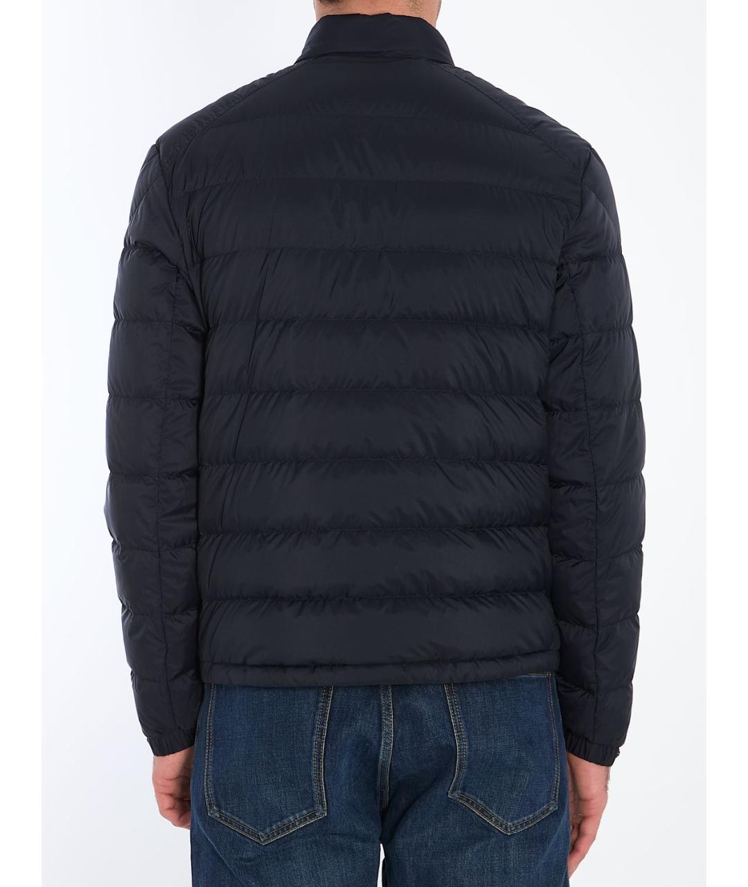 MONCLER Темно-синяя полиамидовая куртка, фото 4