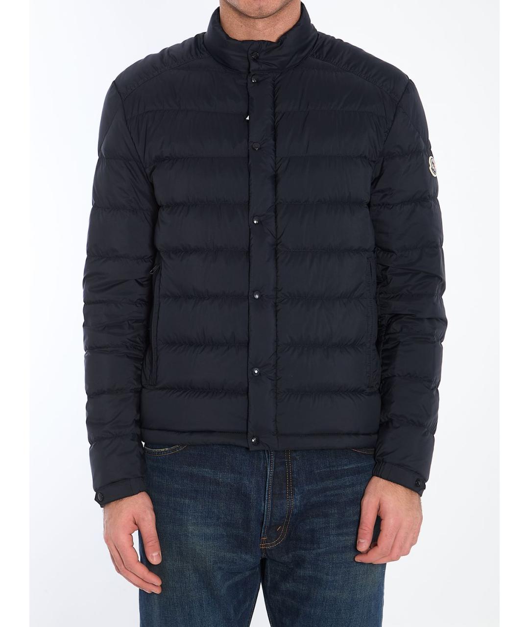 MONCLER Темно-синяя полиамидовая куртка, фото 5