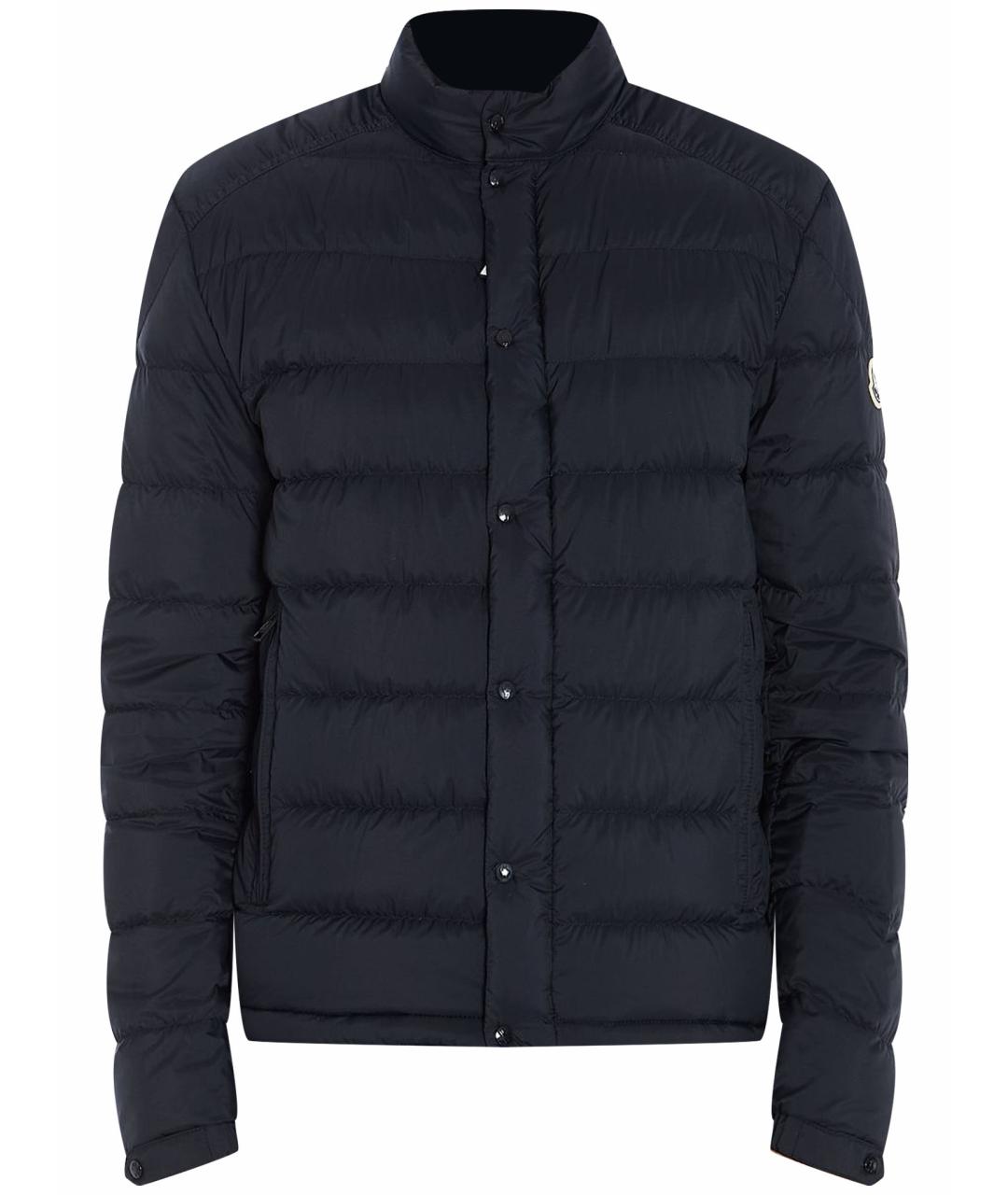 MONCLER Темно-синяя полиамидовая куртка, фото 1