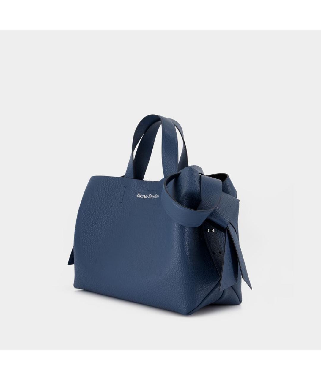 ACNE STUDIOS Синяя кожаная сумка тоут, фото 2