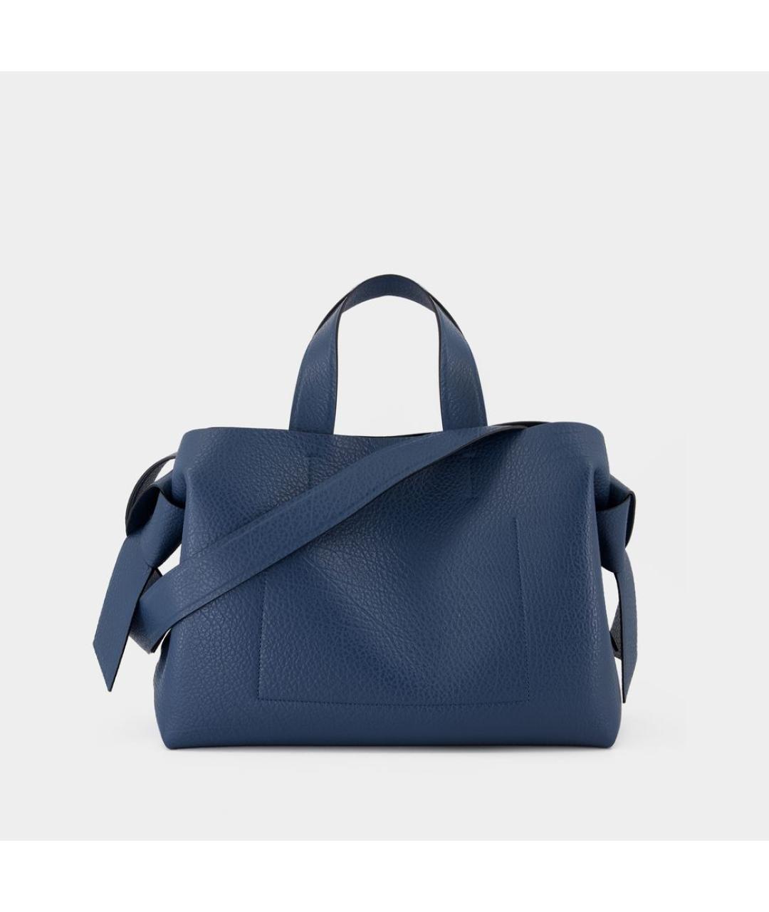 ACNE STUDIOS Синяя кожаная сумка тоут, фото 3
