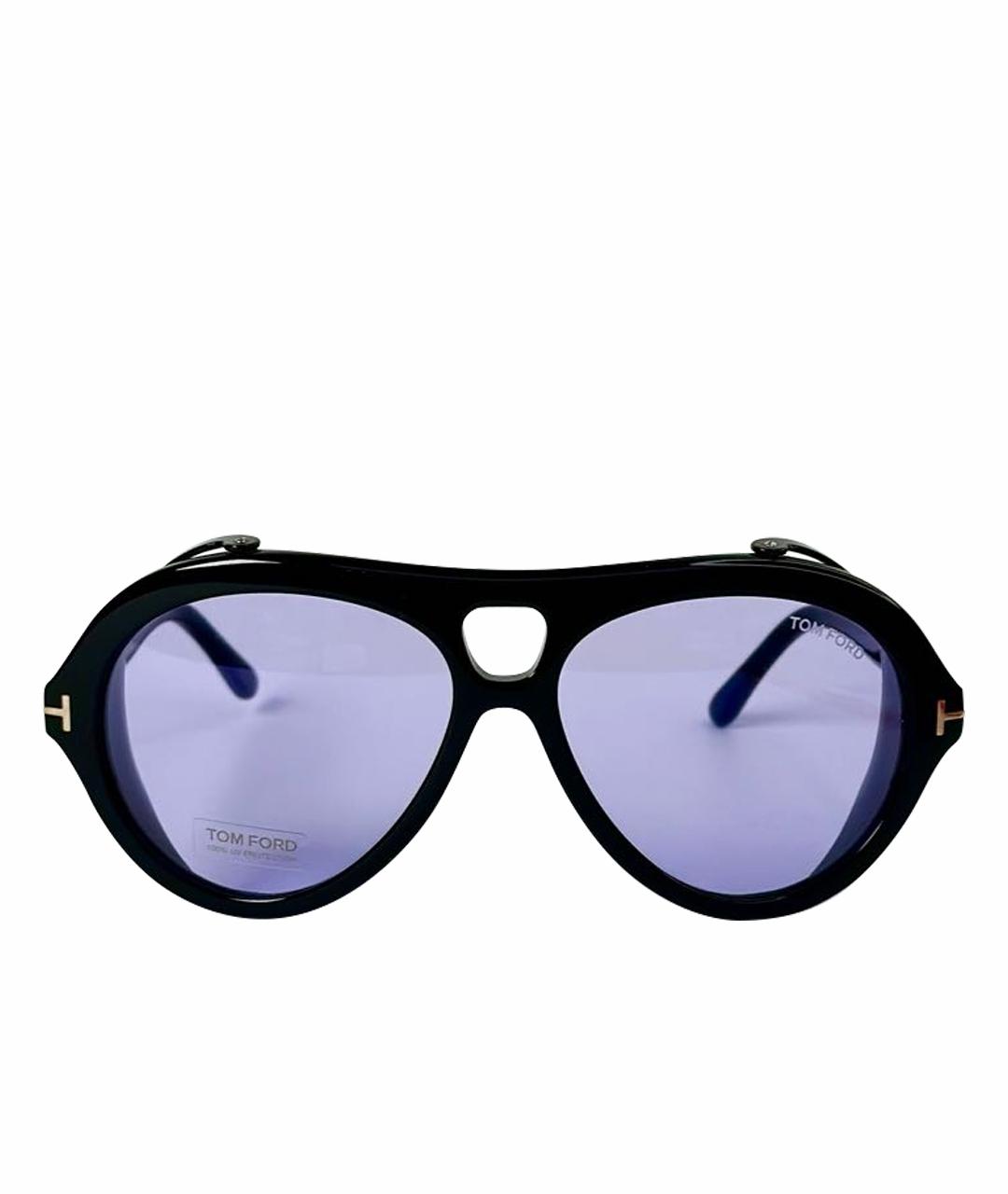 TOM FORD Черные пластиковые солнцезащитные очки, фото 1