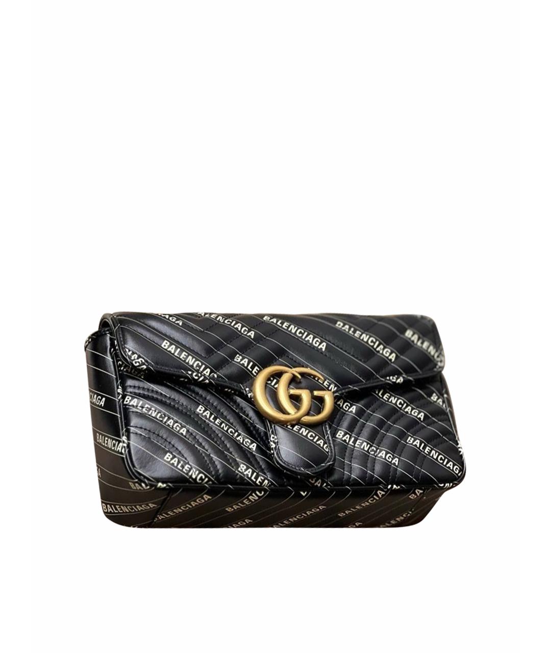 GUCCI Черная кожаная сумка через плечо, фото 1
